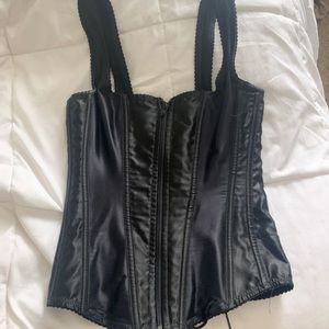 Black lace up corset size small